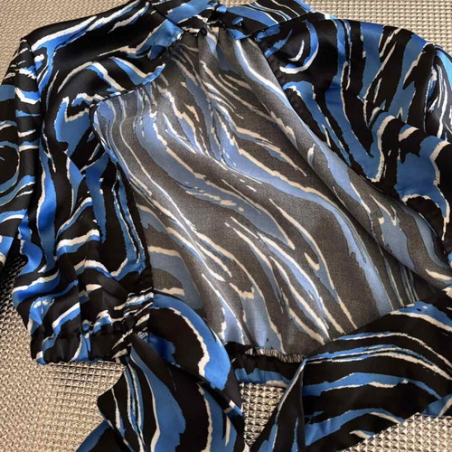 Bershka women's crop top with long zebra sleeves like new, size XS