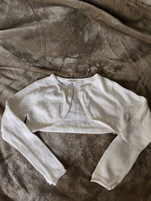 H&M bolero white used, size 4-6 years