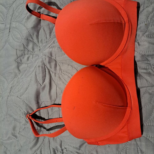Balconette bikini top used, red, size S