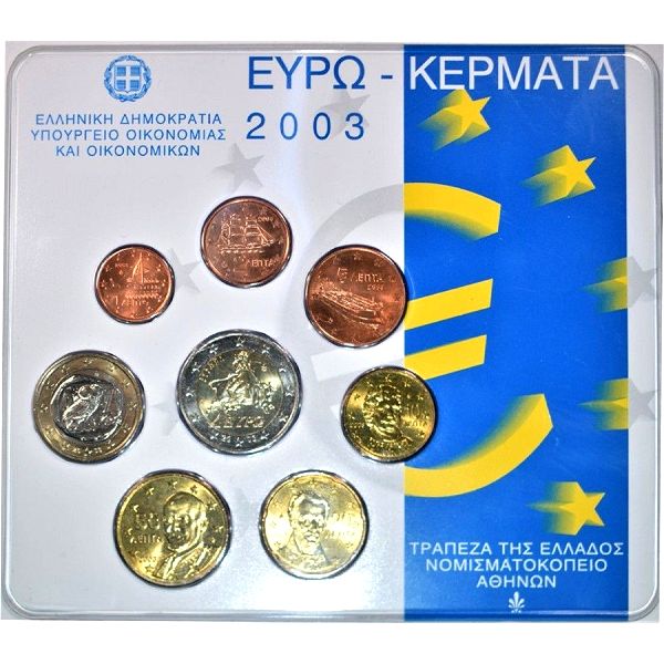 ellas, 2003, blister, me ti sira ton nomismaton evro.