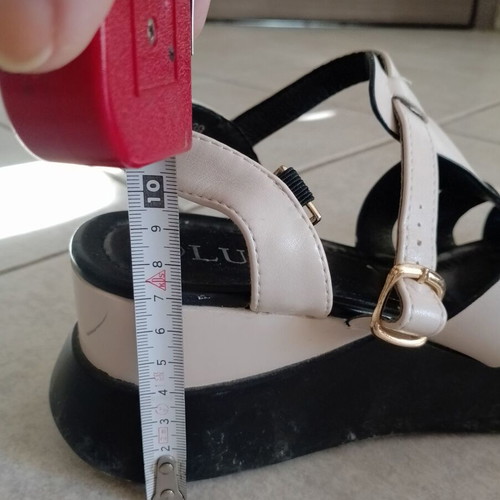 Women's sandals platform size 39 used, white