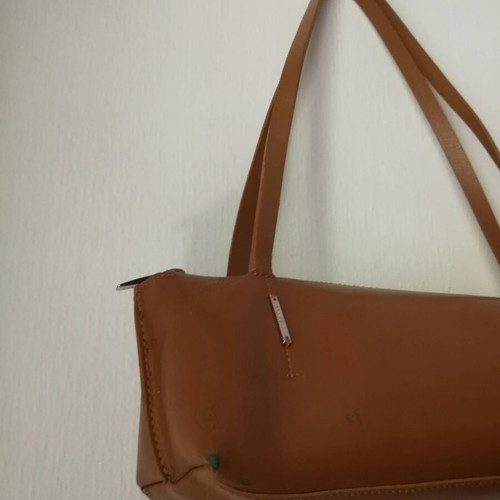 Mazzini vintage 90s leather shoulder bag used, brown