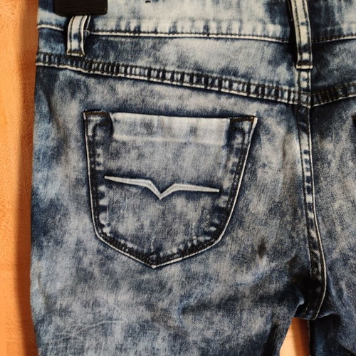 Aggressive Vintage Culture Jeans used, blue acid wash tie dye, size 30