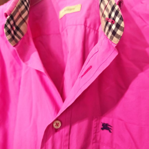 Burberry long sleeve shirt 3XL like new, pink, 100% cotton