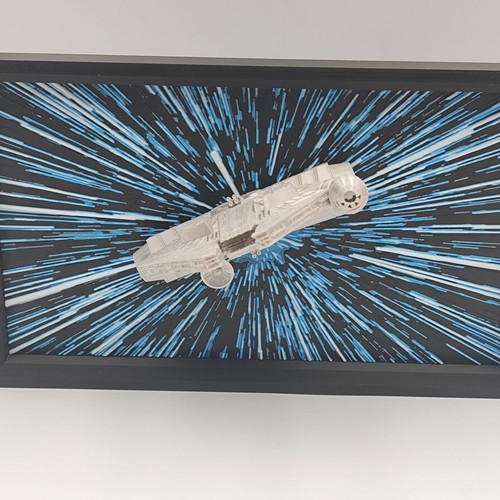 Star Wars Millennium Falcon Hueforge 3D printed embossed new