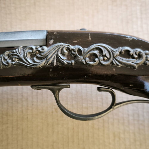 Pirate pistol replica used, carbine type with long barrel