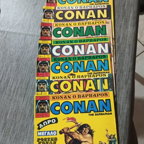 Conan the Barbarian comics pack of 10 issues like new, Greek 1990