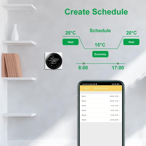 Smart WiFi thermostat for water underfloor heating 3A KETOTEK like new
