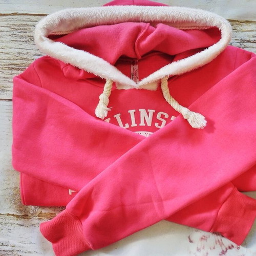 Senrise sweatshirt new, size S/M, cotton, white and red