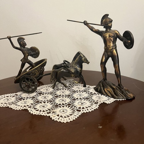 Bronze decorative pieces inspired by ancient Greek mythology like new