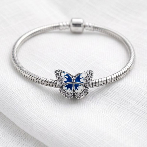 Pandora Blue Butterfly Sparkling Charm S925 ALE new