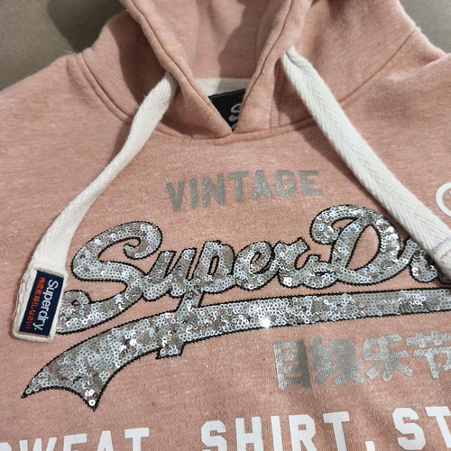 Superdry women's pink hoodie like new no 38
