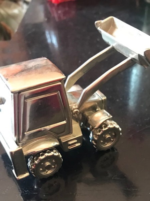 Miniature Excavator Table Clock quartz like new