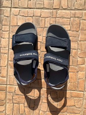 New Balance παιδικά πέδιλα μέγεθος 38 μεταχειρισμένα, γκρι και μπλε
