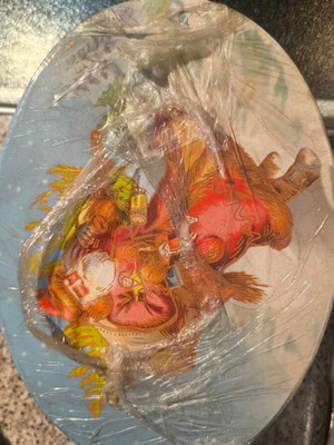 Christmas storage box with figure like new, paper