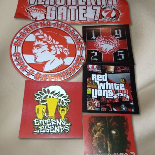 Olympiakos stickers pack of 6 like new