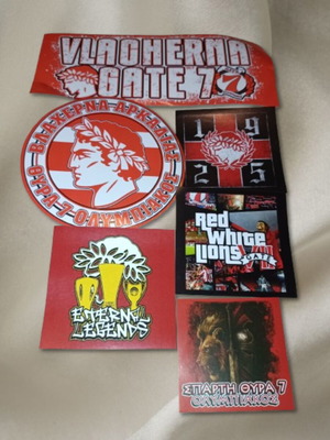 Olympiakos stickers pack of 6 like new