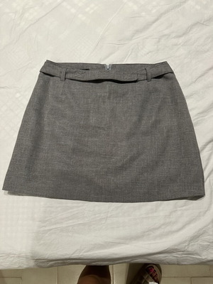 Capricorn grey mini flared skirt, size M