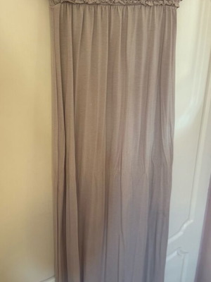 So Sexy maxi dress with smocking, one size, like new, gray beige