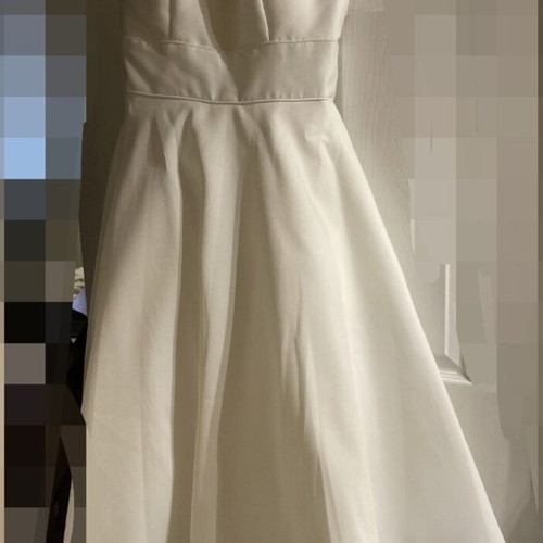Vintage-style tea length dress white new, wedding dress