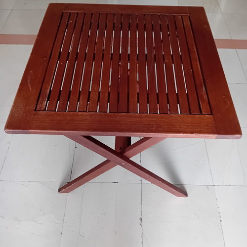 Folding veranda table like new, 70×70×73 cm