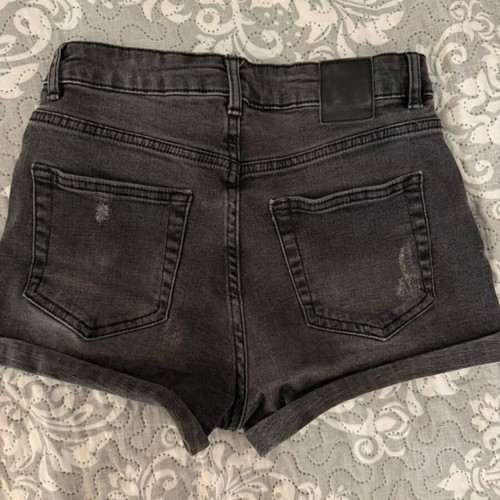 FB Sister black denim shorts XS, like new, high waist