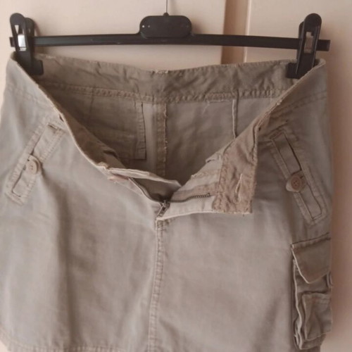 Denim mini skirt TEX size M 38 beige like new