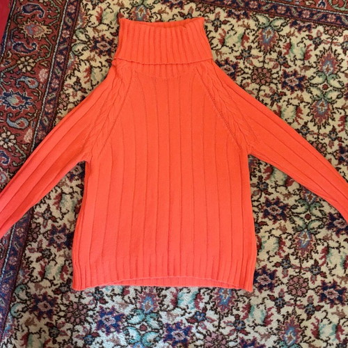 A.L.E. knitted turtleneck sweater like new, light orange, size L