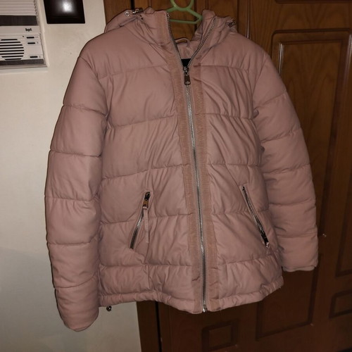 Zara jacket like new, soft pink with silver zipper