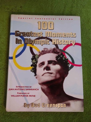 100 Greatest Moments in Olympic History book used, 1995, Bud Greenspan
