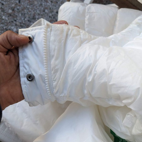 Benetton women's puffer jacket used, white, size IT 50