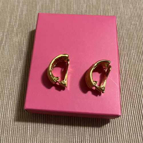Stainless Steel Earrings clip-on, like new, gold tone