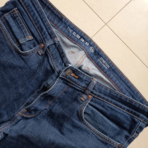 C&A Men's Slim Line Jeans used, size XL, blue