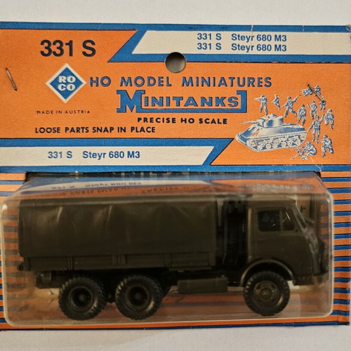 Roco Minitanks 331 S Steyr 680 M3 military truck HO 1:87 like new