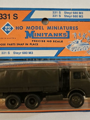 Roco Minitanks 331 S Steyr 680 M3 military truck HO 1:87 like new