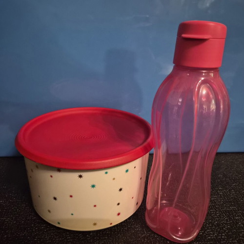 Tupperware Bingo 1.4L storage container and Eco Bottle 500ml like new