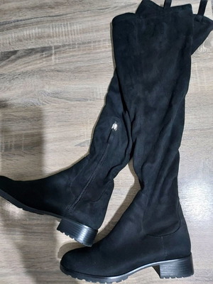 Zara over the knee black boots used, size 38