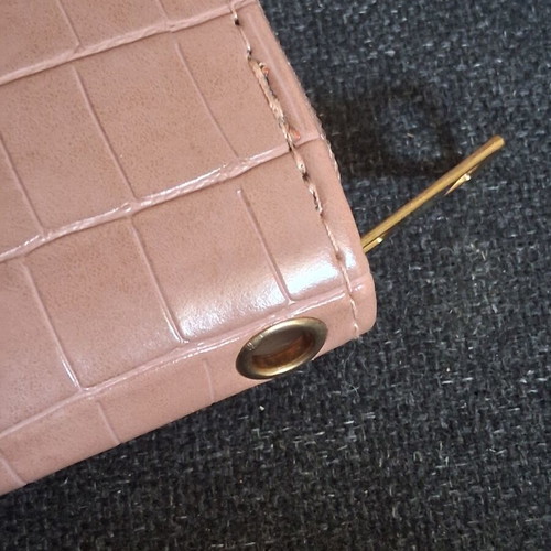 Wallet new with strap, beige, 20 cm