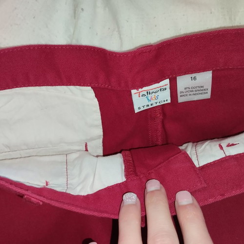Talbots red cotton pants small used