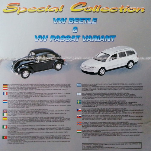 Σετ μεταλλικά μοντέλα αυτοκινήτων Volkswagen Beetle και Passat Variant καινούργια
