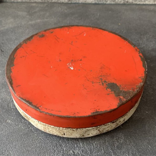 Vintage round tin box used