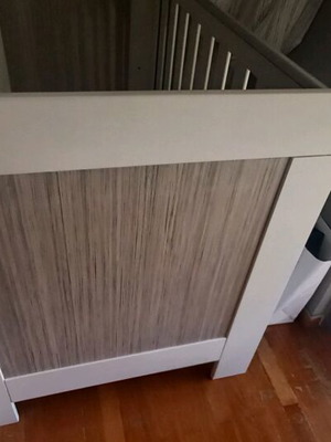 Baby cot like new, white, cot-bed