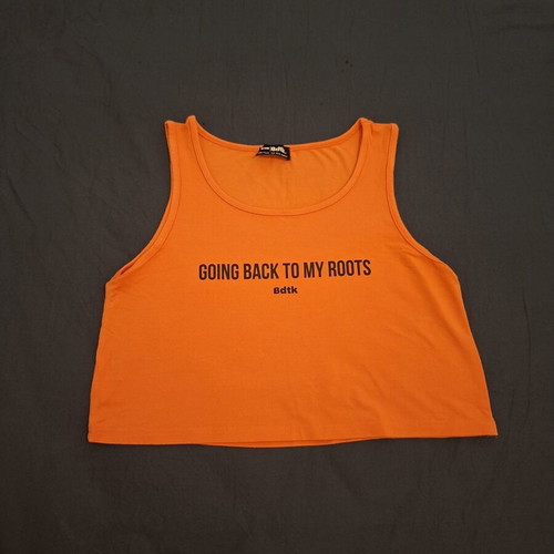 Bodytalk coral crop top size S new