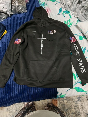 Black Hoodie USA Faith XXL like new