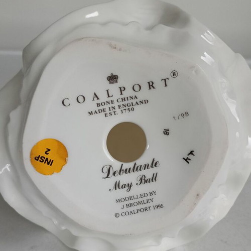 Coalport May Ball Lady Figurine 1990, like new, fine bone china