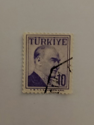 Collectible Turkey Atatürk Stamp 10, like new