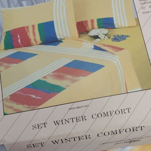 Flannel bed sheet set Palamaiki new for single bed