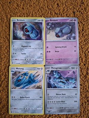 Pokemon TCG Card Pack Beldum Metang Metagross New