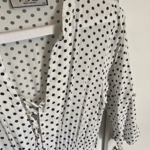 FJO Greece midi polka dot dress like new, size S/M