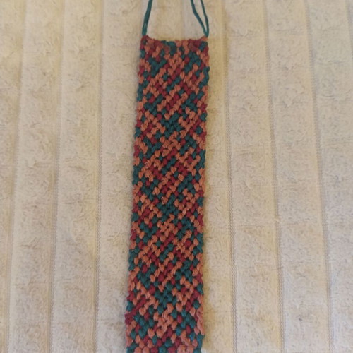 Macrame bracelet new, wide, pink and petrol